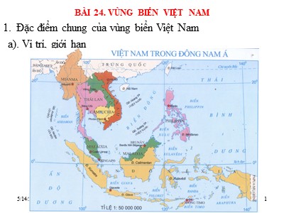 Bài giảng Địa lí Khối 8 - Bài 24: Vùng biển Việt Nam
