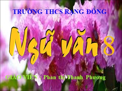 Bài giảng Ngữ văn Lớp 8 - Bài 21: Đọc hiểu Ngắm trăng (Hồ Chí Minh) - Phan Thị Thanh Phương