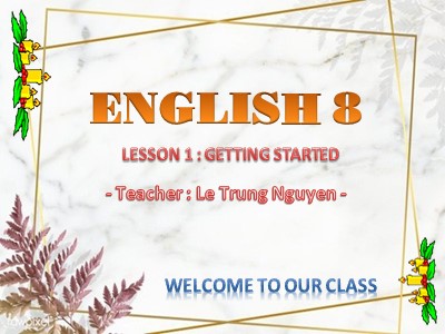 Bài giảng Tiếng anh Lớp 8 - Unit 6, Lesson 1: Getting Started - Lê Trung Nguyên