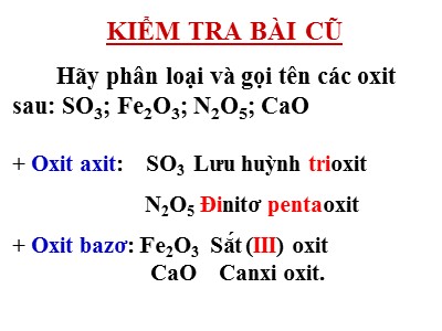 Bài giảng Hóa học Lớp 8 - Bài 27: Điều chế khí oxi-Phản ứng phân hủy