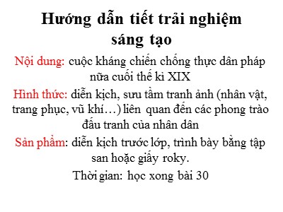 Bài giảng Lịch sử Khối 8 - Bài 28: Trào lưu cải cách duy tân ở Việt Nam nửa cuối thế kỉ XIX