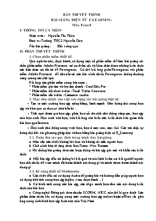 Giáo án Hình học Lớp 8 - Đối xứng trục - Nguyễn Thị Thúy