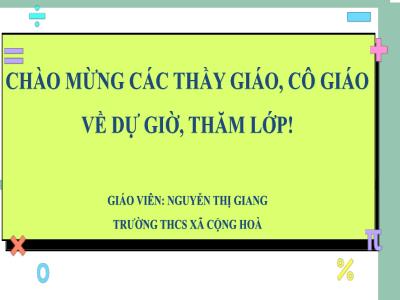 Bài giảng Toán Lớp 8 Sách KNTT - Chương II, Bài 8: Tổng và hiệu hai lập phương - Nguyễn Thị Giang