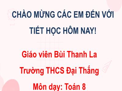 Bài giảng Toán Lớp 8 Sách KNTT - Chương IX, Bài học: Bài tập cuối chương IX - Bùi Thanh La