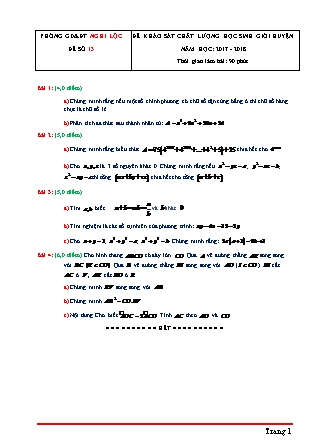 Đề khảo sát chất lượng học sinh giỏi huyện môn Toán Lớp 8 - Năm học 2017-2018 - Phòng GD&ĐT Nghi Lộc (Có đáp án)