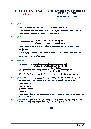 Đề khảo sát chất lượng học sinh giỏi môn Toán Lớp 8 - Năm học 2017-2018 - Phòng GD&ĐT Tiền Hải (Có đáp án)
