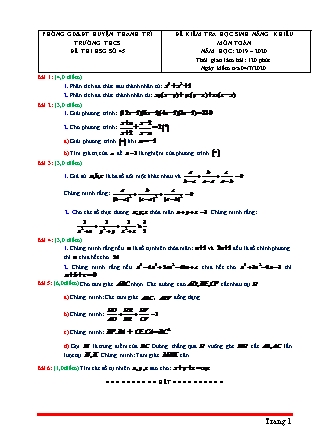 Đề kiểm tra học sinh năng khiếu môn Toán Lớp 8 - Năm học 2019-2020  - Phòng GD&ĐT Thanh Trì (Có đáp án)