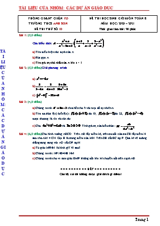 Đề thi chọn học sinh giỏi môn Toán Lớp 8 - Năm học 2020-2021 - Phòng GD&ĐT Quận 123 (Có đáp án)