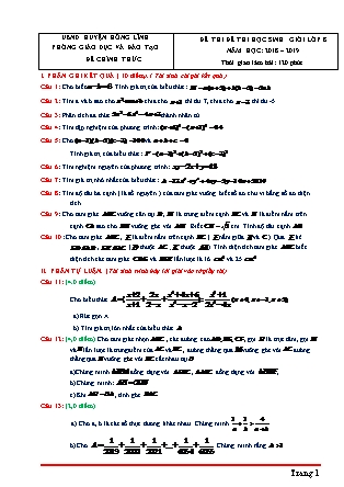 Đề thi học sinh giỏi môn Toán Lớp 8 - Năm học 2018-2019 - Phòng GD&ĐT Hồng Lĩnh (Có đáp án)